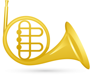brass polished french horn