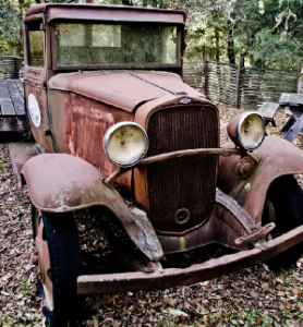 old rusted truck
