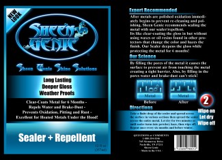Sheen Genie Sealer + Repellent Label