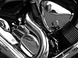 polished motorcycle chrome