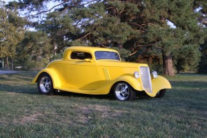 classic yellow car