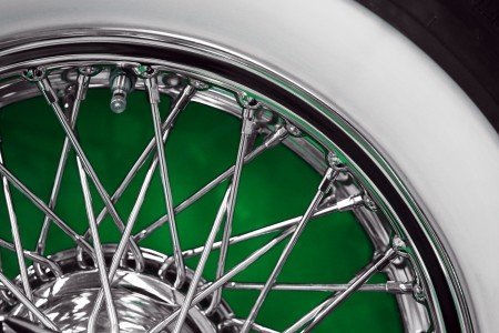 metal polished vintage chrome wheel