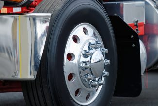 billet aluminum semi truck wheel
