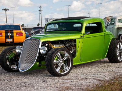 lime green hot rod